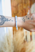 Celestite Polished Crystal Beaded Bracelet