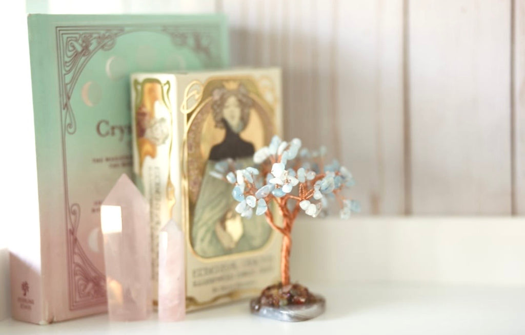 Copper Wire Wrapped Crystal Tree - Blue Angelita