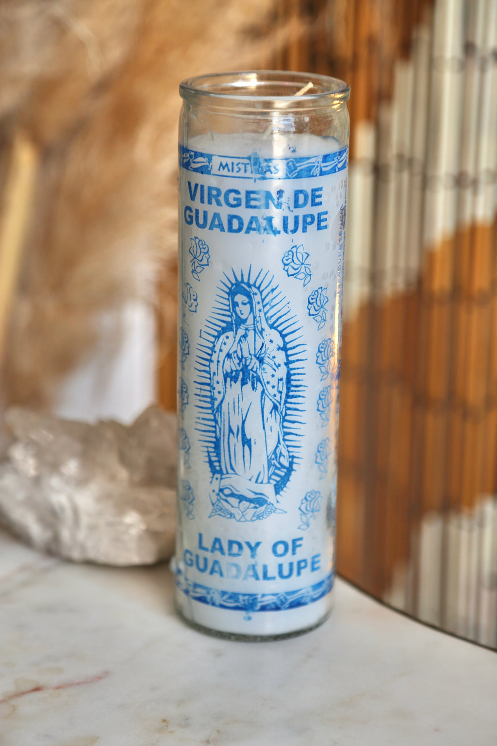 Virgin Mary Candle/ Lady De Guadalupe Vela.
