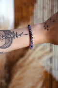 Amethyst Polished Crystal Beaded Bracelet
