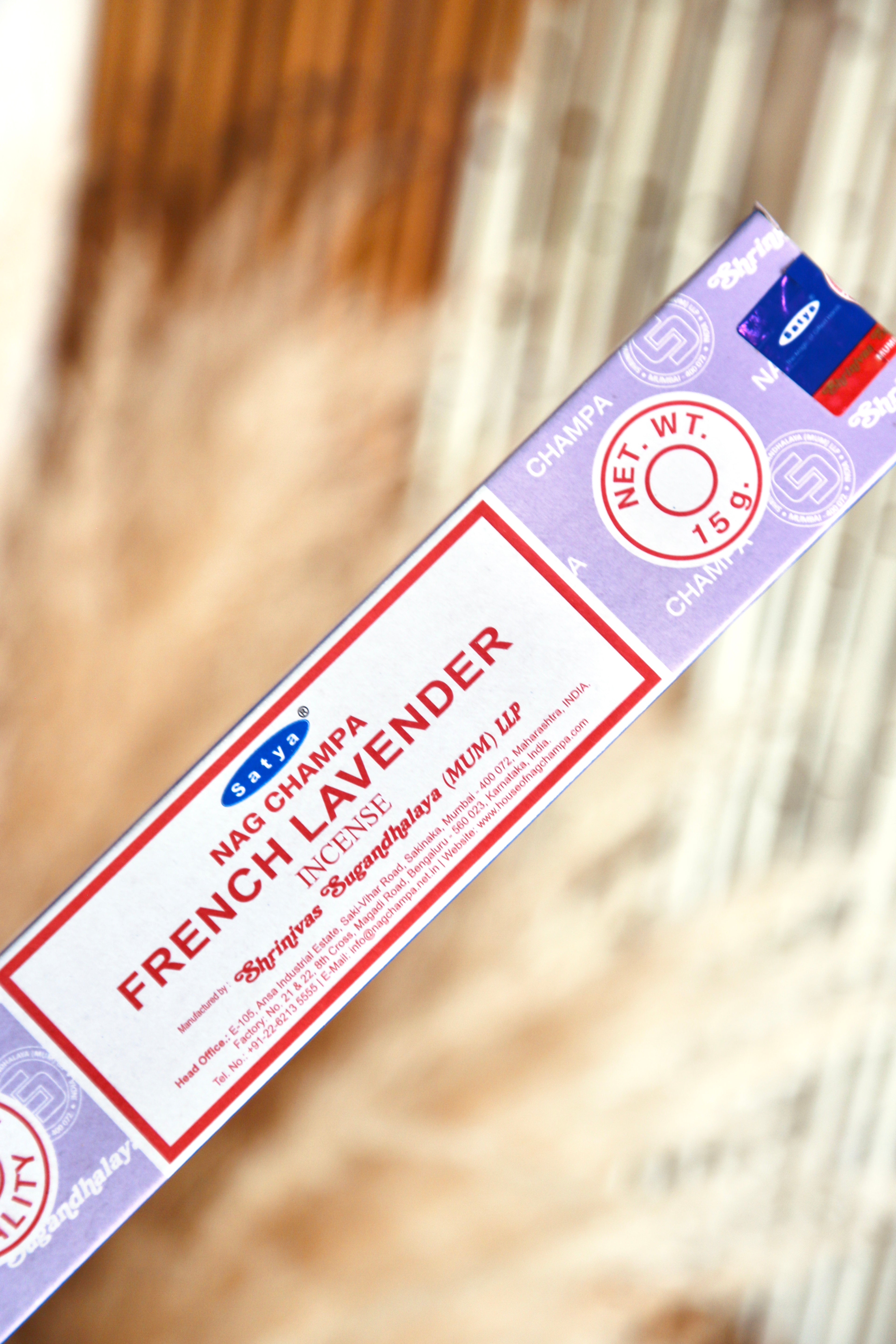 Satya Nag Champa & French Lavender Incense