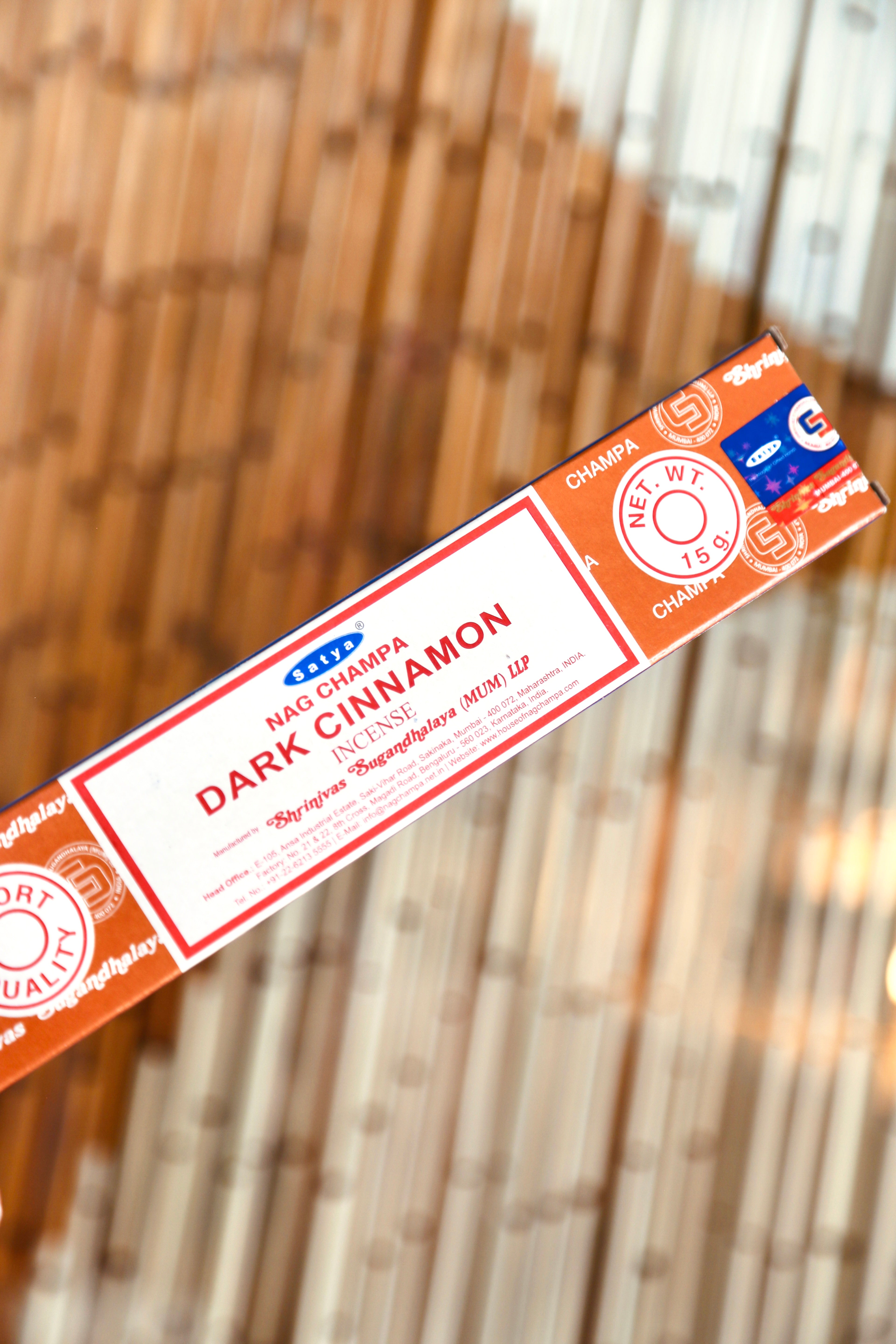 Satya Nag Champa & Dark Cinnamon Incense